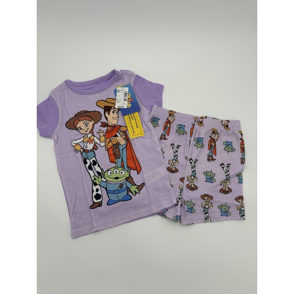 Disney Toy Story Pajama Set Size 5T Purple NWT Woody Jessie & Alien